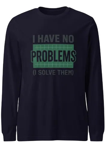 unisex-long-sleeve-tee-navy-removebg-preview Problem Solver Long Sleeve Tee | Software Engineer Shirt
