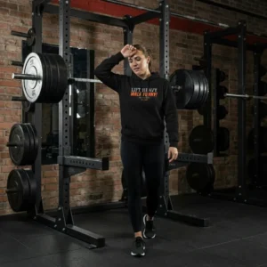 Lift Heavy Walk Funny hoodie with funny gym quote design for lifters and fitness lovers