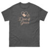 Dose of Grace Nurse T-Shirt in dark heather with healthcare appreciation artwork for nurses