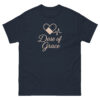 Dose of Grace Nurse T-Shirt in navy with graceful healthcare worker quote design