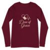 unisex-long-sleeve-tee-maroon-front-69e51ec314fe6.jpg Dose of Grace Long Sleeve Tee | Nurse Faith Shirt