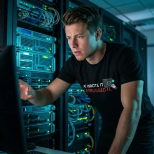 AI Wrote It I Debugged It t-shirt