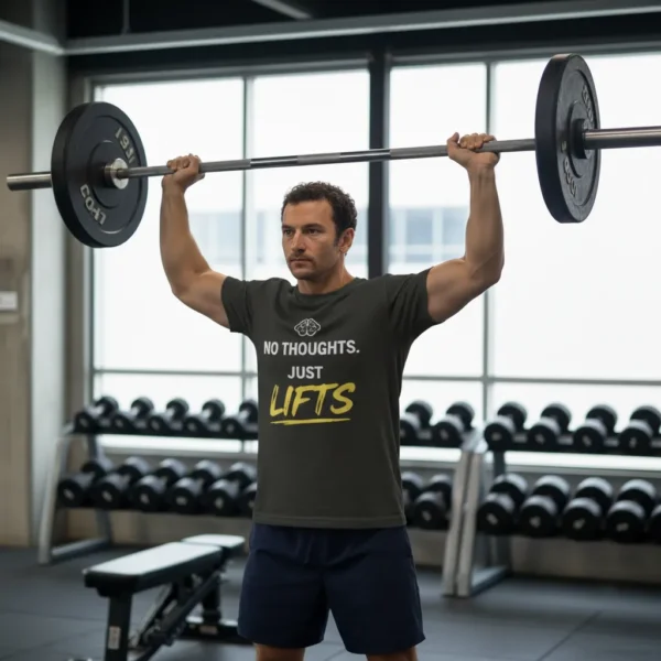 No Thoughts Just Lifts T-Shirt | Funny Gym Workout Tee
