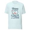 Nurses Heart of Healthcare nurse appreciation t-shirt in heather ice blue for registered nurses and RNs Nurses Heart of Healthcare nurse appreciation t-shirt in heather ice blue for registered nurses and RNs