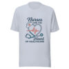 Nurses Heart of Healthcare nurse appreciation t-shirt in light blue for registered nurses and RNs Nurses Heart of Healthcare nurse appreciation t-shirt in light blue for registered nurses and RNs