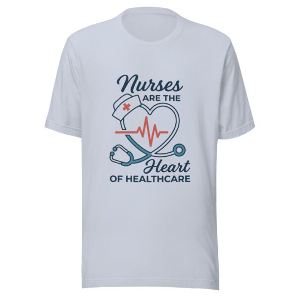 Nurses Heart of Healthcare nurse appreciation t-shirt in light blue for registered nurses and RNs Nurses Heart of Healthcare nurse appreciation t-shirt in light blue for registered nurses and RNs