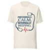 Professionally Calm Internally Beeping nurse t-shirt in vintage white for funny healthcare worker style