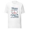 Nurses Heart of Healthcare nurse appreciation t-shirt in white for registered nurses and RNs Nurses Heart of Healthcare nurse appreciation t-shirt in white for registered nurses and RNs