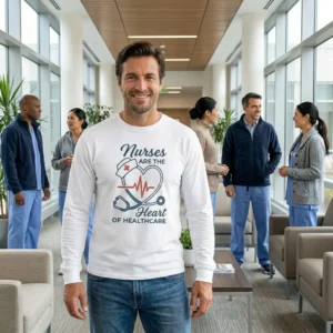 Nurses heart healthcare long sleeve tee