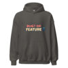 Bug or Feature charcoal hoodie with funny software testing humor design