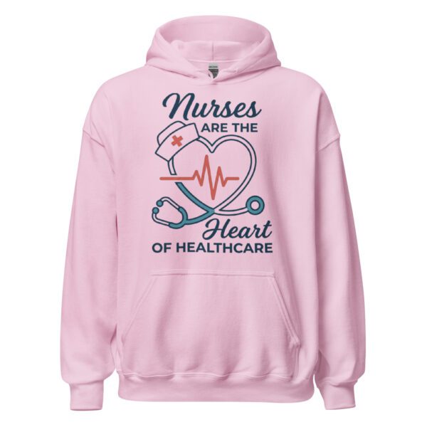 Nurses Are the Heart of Healthcare light pink hoodie for nurse gift buyers Nurses Are the Heart of Healthcare light pink hoodie for nurse gift buyers