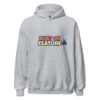 Bug or Feature sport grey hoodie with developer and software testing joke design