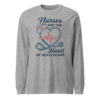 unisex-long-sleeve-tee-athletic-heather-front-6a402aee18c53.jpg Nurses Heart Healthcare Long Sleeve Tee | Nurse Gift Shirt