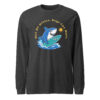 Out Of Office Bugs Can Wait dark grey heather long sleeve tee with funny coding humor design