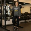 No Thoughts Just Lifts Hoodie with funny gym workout design