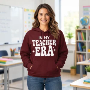In My Teacher Era hoodie front view for educators In My Teacher Era hoodie front view for educators