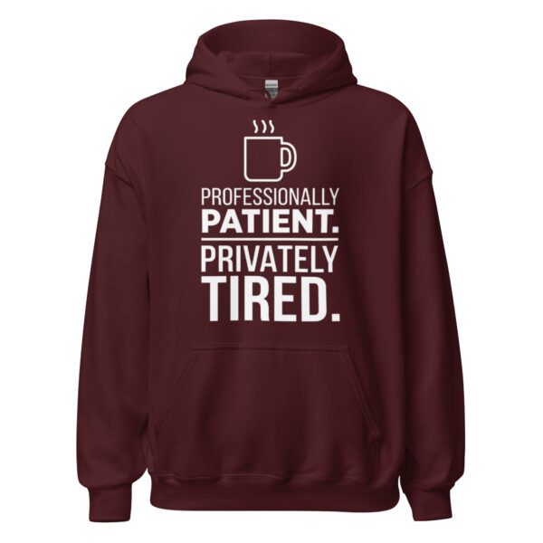 unisex-heavy-blend-hoodie-maroon-front-6ab8f58430601.jpg Relatable tired teacher gift hoodie front view