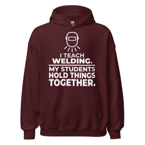 unisex-heavy-blend-hoodie-maroon-front-6ab8ff232e6cf.jpg Welding instructor gift hoodie for skilled trades teachers