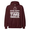 unisex-heavy-blend-hoodie-maroon-front-6ab90d97ae38f.jpg History Teacher Professional Time Traveler hoodie front view