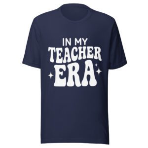 unisex-t-shirt-navy In My Teacher Era T-Shirt | Funny Retro Teacher Tee