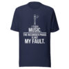 unisex-staple-t-shirt-navy-front-6aa9ac51df9be.jpg I Teach Music T-Shirt | Funny Music Teacher & Recorder Tee