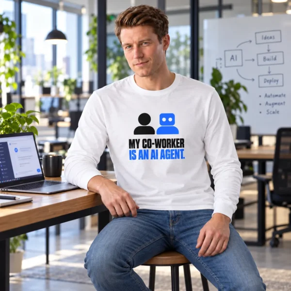 My Co-Worker Is an AI Agent Long Sleeve Shirt